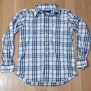 Nautica Plaid Wrinkle Resistant Shirt Size S